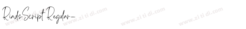 RiadsScript Regular字体转换